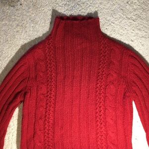aesthetic red turtleneck